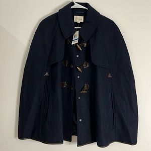 *NWT* Maison Jules Women's cape with faux leather trim - Size XL